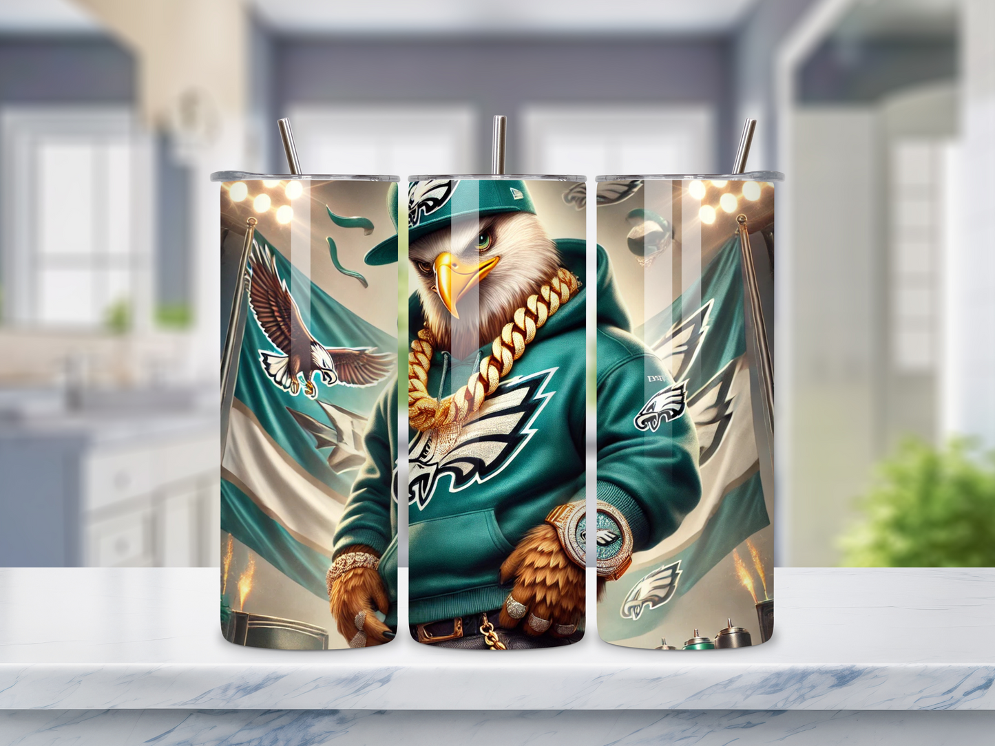 20oz Eagles Sports Tumblers 01