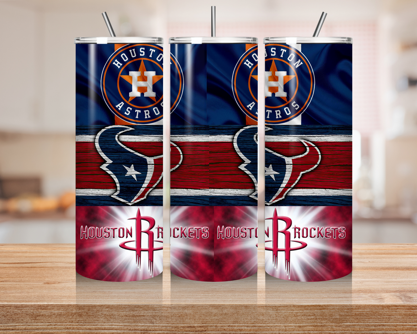 20oz Houston 3 Teams Tumbler